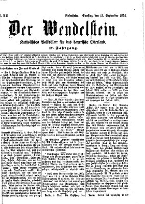 Wendelstein Samstag 19. September 1874