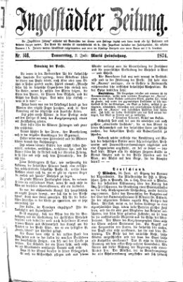 Ingolstädter Zeitung (Neue Ingolstädter Zeitung) Donnerstag 2. Juli 1874