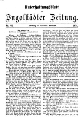 Ingolstädter Zeitung (Neue Ingolstädter Zeitung) Montag 16. November 1874