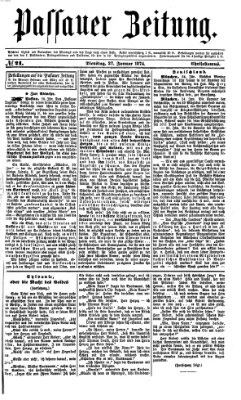 Passauer Zeitung Dienstag 27. Januar 1874