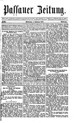 Passauer Zeitung Mittwoch 4. Februar 1874