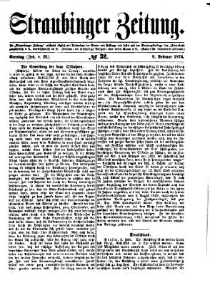 Straubinger Zeitung Sonntag 8. Februar 1874