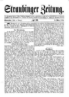 Straubinger Zeitung Donnerstag 5. März 1874