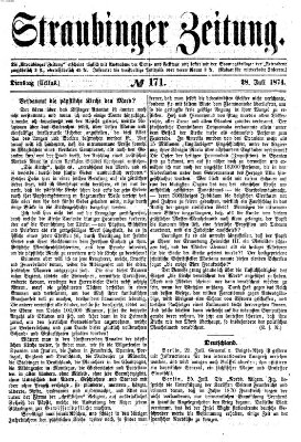 Straubinger Zeitung Dienstag 28. Juli 1874