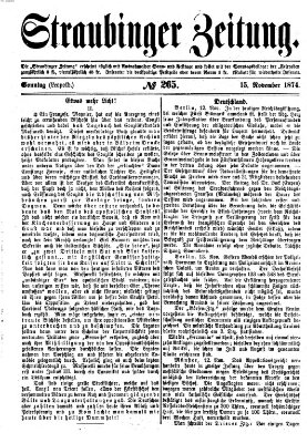 Straubinger Zeitung Sonntag 15. November 1874