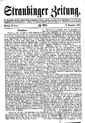 Straubinger Zeitung Freitag 4. Dezember 1874
