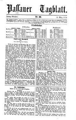 Passauer Tagblatt Freitag 13. März 1874