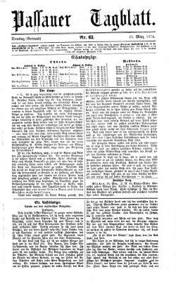 Passauer Tagblatt Dienstag 17. März 1874