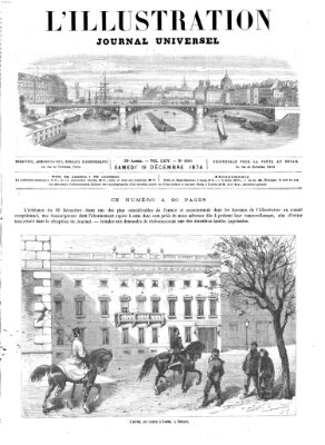 L' illustration Samstag 19. Dezember 1874