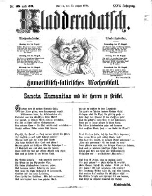 Kladderadatsch Sonntag 23. August 1874