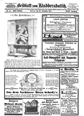 Kladderadatsch Sonntag 29. November 1874