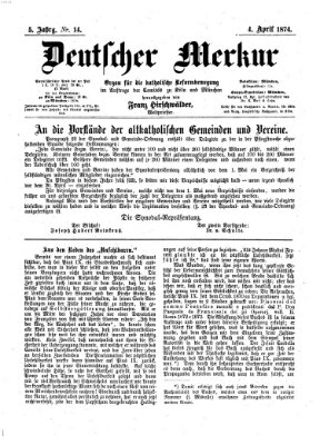 Deutscher Merkur Samstag 4. April 1874