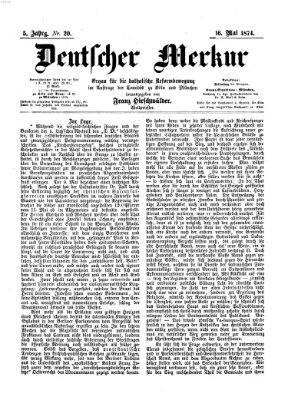 Deutscher Merkur Samstag 16. Mai 1874