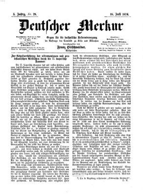 Deutscher Merkur Samstag 18. Juli 1874