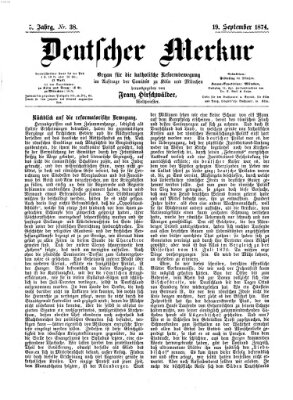 Deutscher Merkur Samstag 19. September 1874