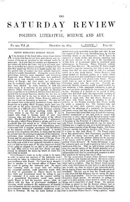 Saturday review Samstag 19. Dezember 1874