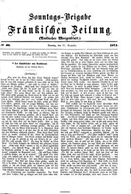 Fränkische Zeitung (Ansbacher Morgenblatt) Sonntag 15. November 1874