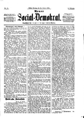 Neuer Social-Demokrat Sonntag 25. Januar 1874