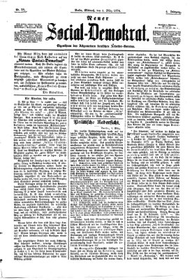 Neuer Social-Demokrat Mittwoch 4. März 1874