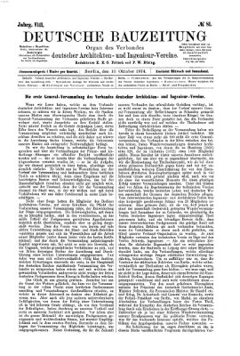 Deutsche Bauzeitung 〈Berlin〉 Samstag 10. Oktober 1874
