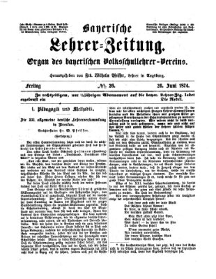 Bayerische Lehrerzeitung Freitag 26. Juni 1874