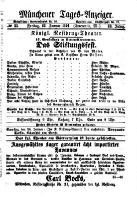 Münchener Tages-Anzeiger Freitag 23. Januar 1874