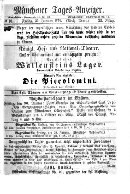 Münchener Tages-Anzeiger Freitag 30. Januar 1874