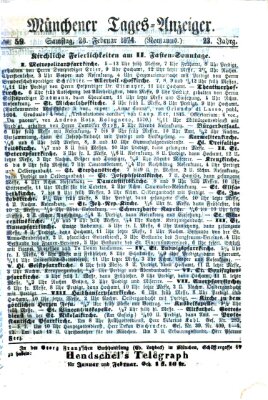 Münchener Tages-Anzeiger Samstag 28. Februar 1874