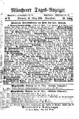 Münchener Tages-Anzeiger Mittwoch 18. März 1874