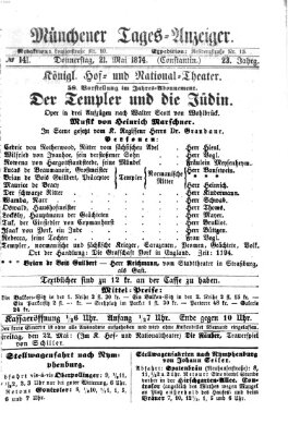 Münchener Tages-Anzeiger Donnerstag 21. Mai 1874