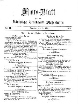 Amtsblatt für das Bezirksamt Pfaffenhofen