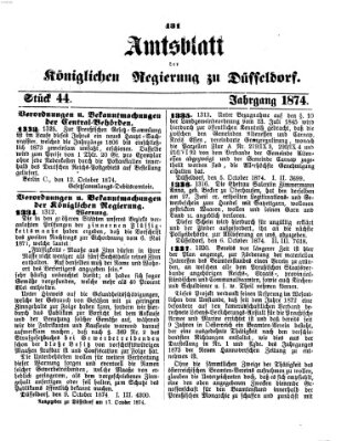 Amtsblatt für den Regierungsbezirk Düsseldorf Samstag 17. Oktober 1874