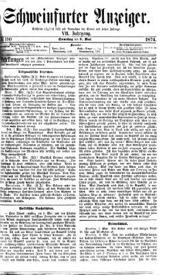 Schweinfurter Anzeiger Samstag 9. Mai 1874