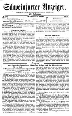 Schweinfurter Anzeiger Mittwoch 12. August 1874
