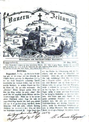Bauern-Zeitung Donnerstag 10. Dezember 1874
