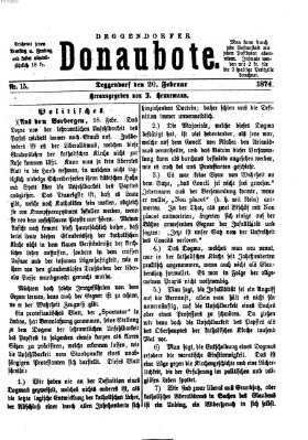 Deggendorfer Donaubote Freitag 20. Februar 1874