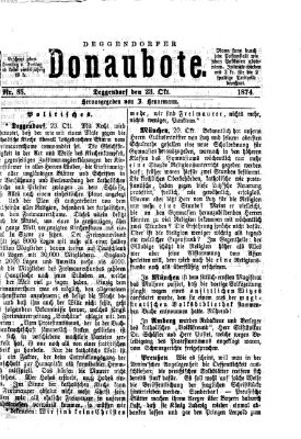 Deggendorfer Donaubote Freitag 23. Oktober 1874