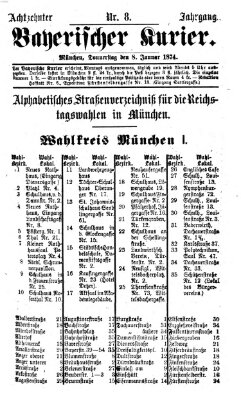 Bayerischer Kurier Donnerstag 8. Januar 1874