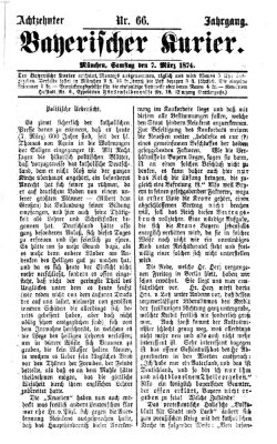 Bayerischer Kurier Samstag 7. März 1874