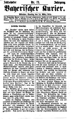 Bayerischer Kurier Samstag 14. März 1874