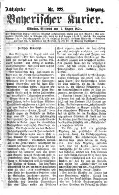 Bayerischer Kurier Mittwoch 12. August 1874