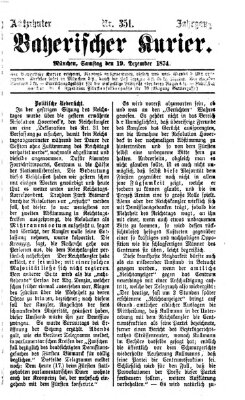 Bayerischer Kurier Samstag 19. Dezember 1874