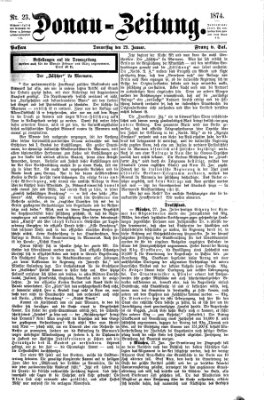 Donau-Zeitung Donnerstag 29. Januar 1874