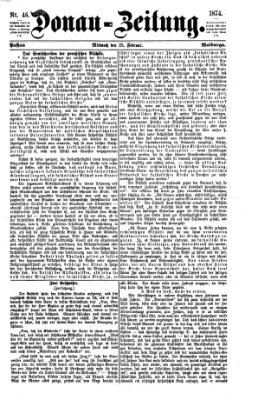Donau-Zeitung Mittwoch 25. Februar 1874