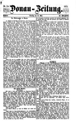 Donau-Zeitung Sonntag 24. Mai 1874