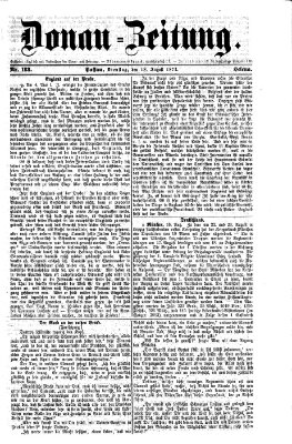 Donau-Zeitung Dienstag 18. August 1874