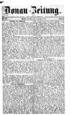 Donau-Zeitung Dienstag 1. Dezember 1874