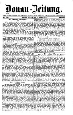 Donau-Zeitung Samstag 12. Dezember 1874