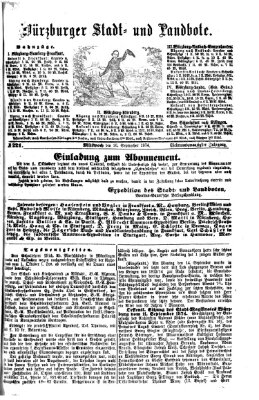 Würzburger Stadt- und Landbote Mittwoch 16. September 1874