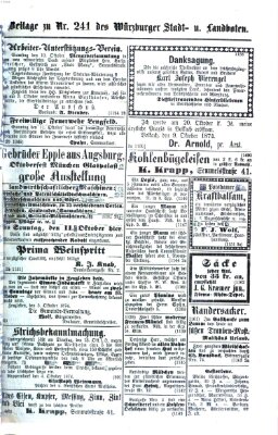 Würzburger Stadt- und Landbote Freitag 9. Oktober 1874